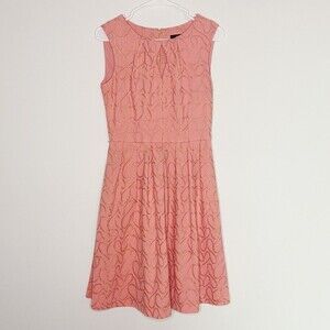Ellen Tracy Pink Sleeveless Fit and Flare Mini Dress Size 4